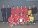 Die Handballmannschaft und Trainer