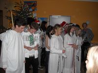 Schwedische SchÃ¼lergruppe beim Lucia-Fest im HVG