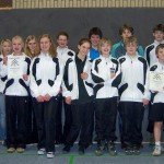 Badminton 2011 Die erfolgreichen Mannschaften des HVG mit ihren Betreuern R. Klöpping und A. Schwarze
